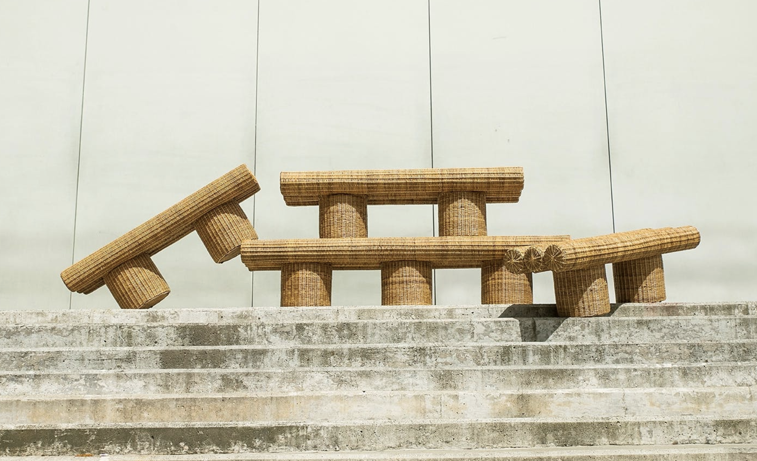 Primitive Geometries: Ibuju Bench and Sofa by Fango